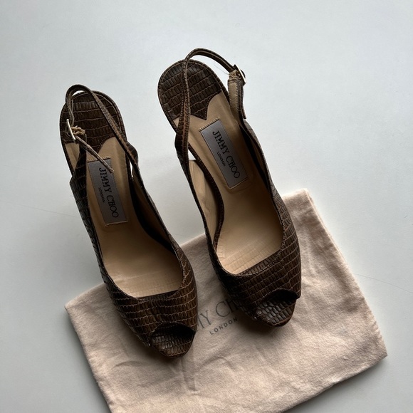 Jimmy chop python heels 37.5 - Picture 2 of 8